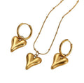 Heart necklace and earring set