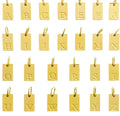 Initial charm necklaces with chain