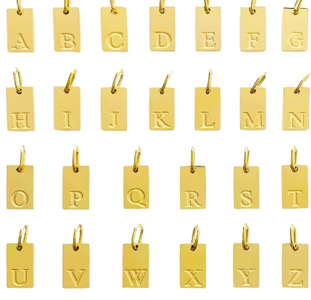 Initial charm necklaces with chain